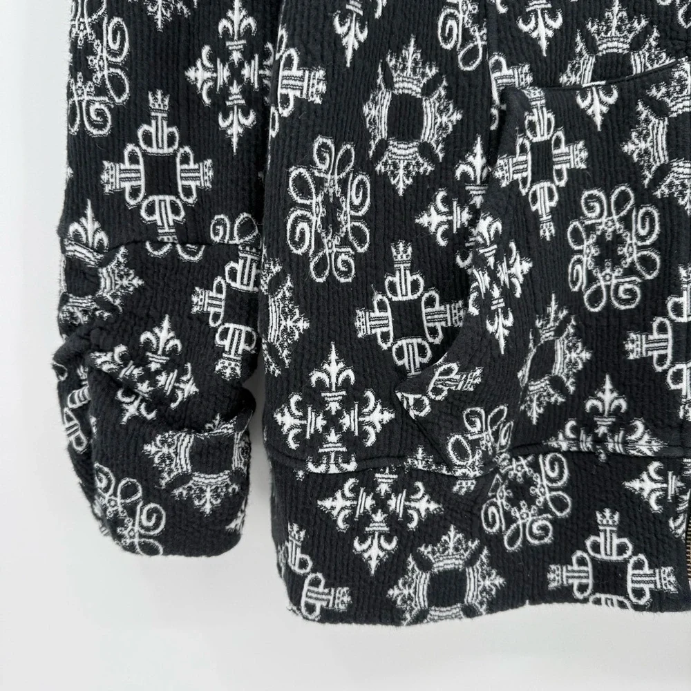 Tonia Debellis Molly Jacket in Signature Logo in Black White Size XL
